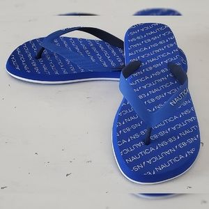 NAUTICA AUTHENTIC FLIP FLOPS BEACH SANDALS MEN'S WATERPROOF RUBBER SIZE 10